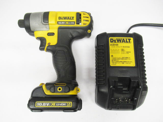 DEWALT デウォルト DCF815 10.8V コードレスインパクトドライバー バッテリー 充電器セット
